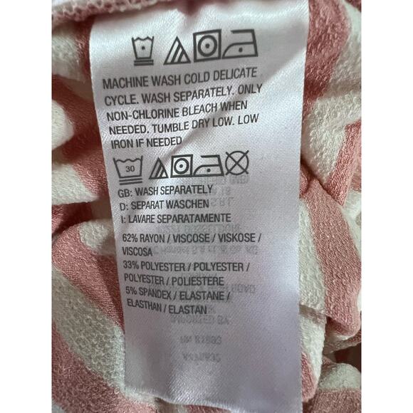 AnyBody Striped Textured Jersey Pull-On Pants NWOT ROSE PLUS SIZE 5X - Picture 7 of 7